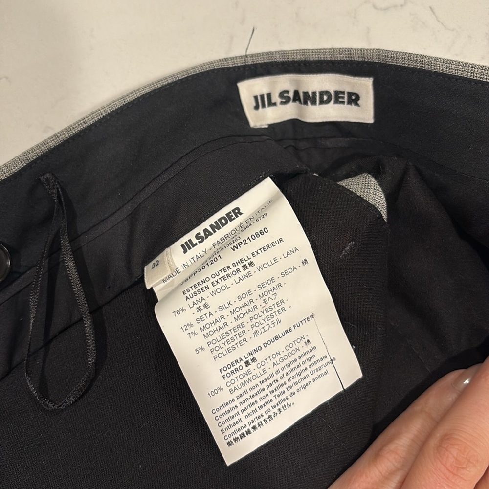 Jil Sander women’s Gray wool Wide-Leg Pants size 32/XS - Picture 4 of 5
